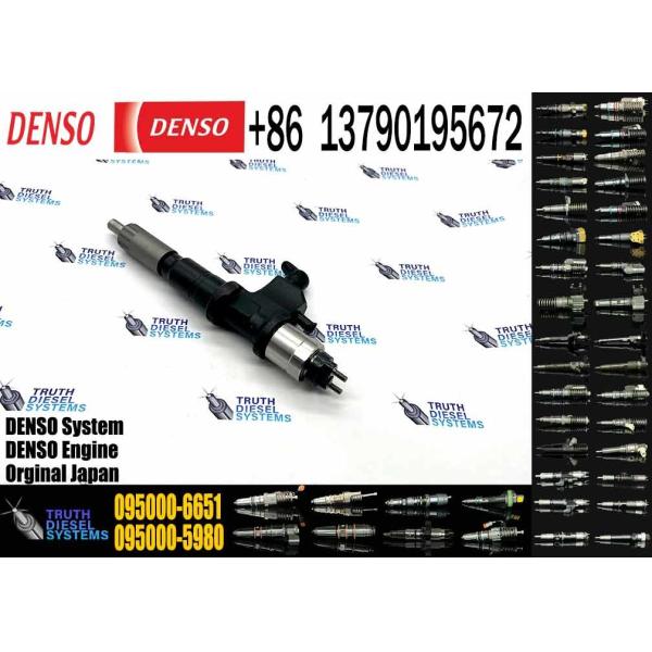 Original Denso Engine Common Rail Fuel Injector 095000-6650 Compatible with Isuzu Diesel Engine 4HK1 6HK1