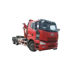 Quality FAW Truck Mounted Crane Left Hand 6X6 6.3T Max lifting Capacity Knuckle Boom Crane wholesale