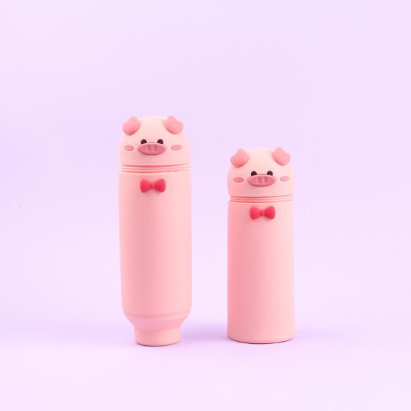 Versatile 2-In-1 Silicone Pencil Holder Pouch Easy To Clean School Office Supplies Kids Stationery For Christmas Gift