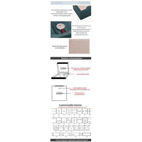 Gorgeous Glossy Smooth Plastic Watch Packaging Box With Stylish Leather Pattern