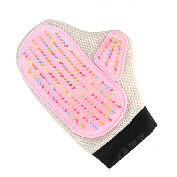 Deshedding Glove Curved Massage Needles For Cat / Dog Pet Cleaning