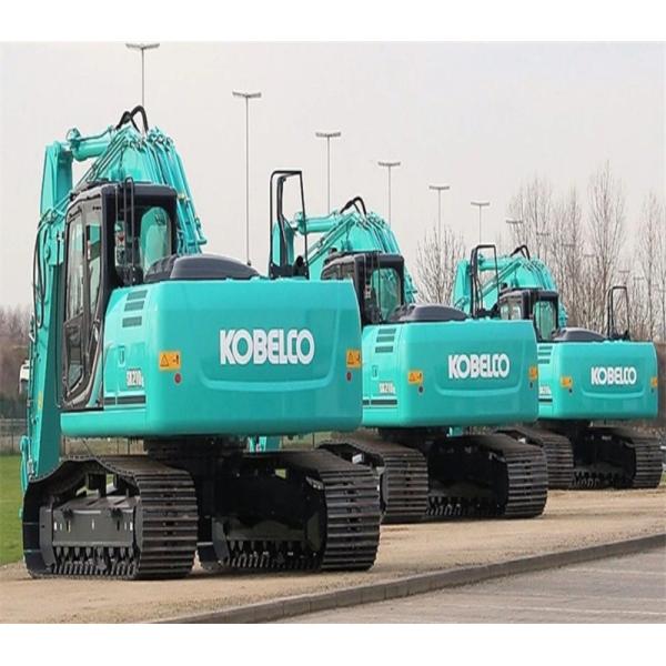 Green Used Kobelco Excavator Hydraulic SK210LC