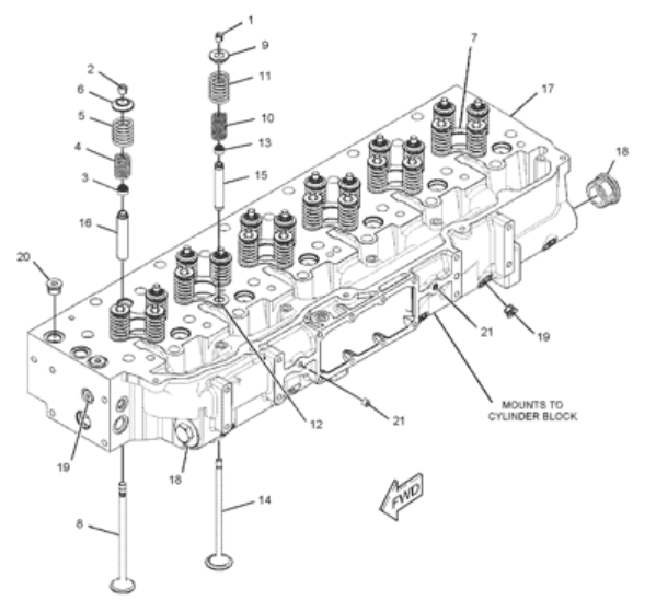 3442149 344-2149 C9 Cylinder Head Assy For 336D 330D Excavator Engine Parts