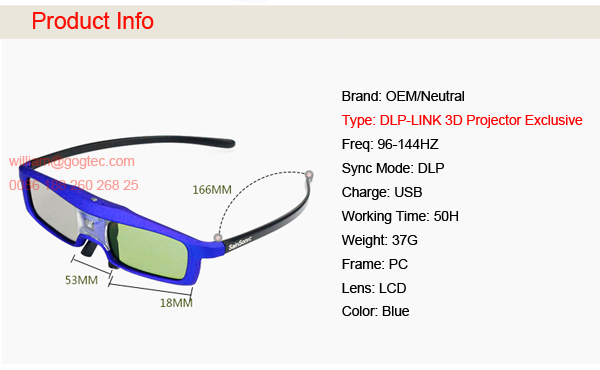 DLP Link 3D glasses TV film vision movie buy LG Sony Samsung Panasonic theater Benq Acer 4