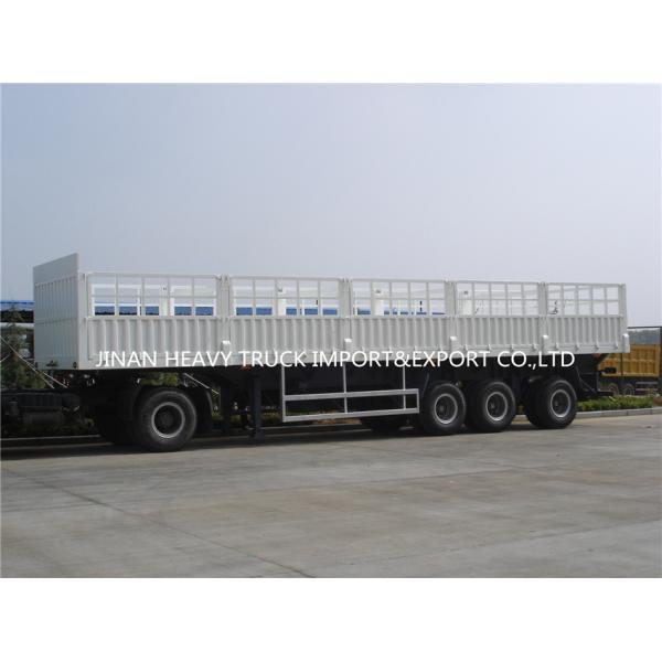 Three Axle Fence Cargo Trailer Tri Axles Livestock Sidewall Semi Trailer Truck