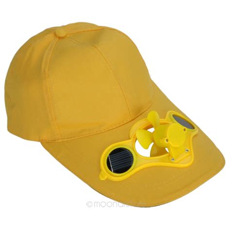 Long Brim Cotton Unisex Baseball Caps 52cm-62cm With Solar Powered Fan Hat Panel