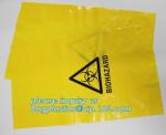 PE biohazard garbage bag for hospital waste, infectious waste bags, medical