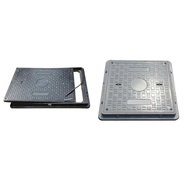 CE/ISO En124 Ductile D400 Hinged Manhole Cover SMC Square Fiberglass For Resin