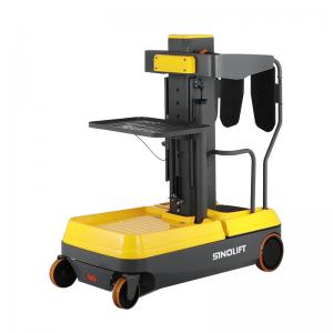 Quality SINOLIFT Drivable Elevated Work Platform Propelled Warehouse Package Stand-on Electric Order Picker wholesale