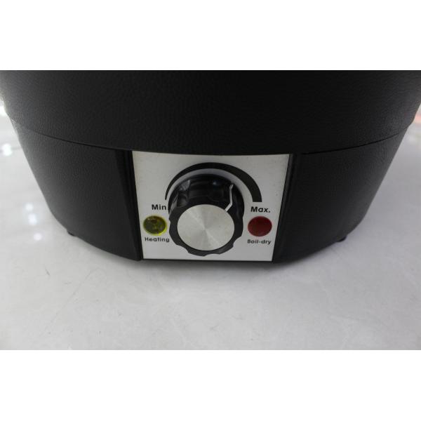 Black Color Electric Soup Warmer / Stainless Steel Cover Single Phase 220V Volt