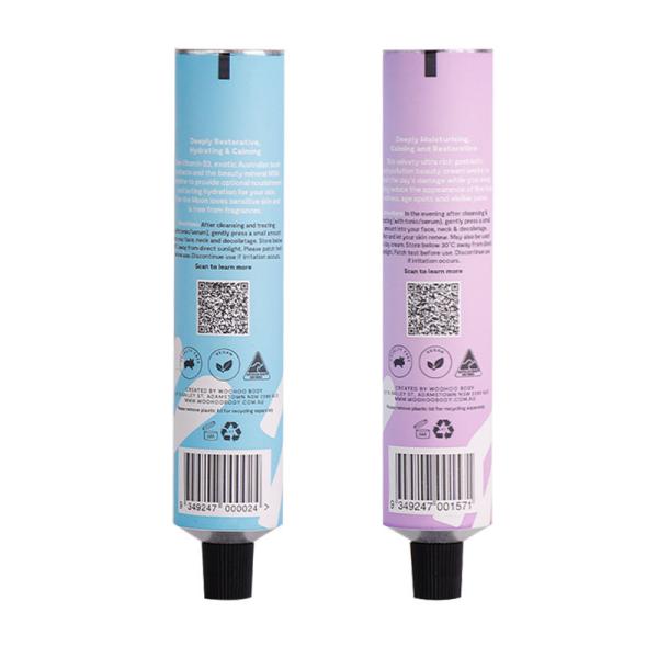 Custom Labeled Aluminum Soft Hand Cream Tube Cosmetic With Screw Top Cap