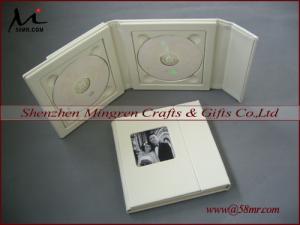 China Leather Fabric Linen cd dvd storage packaging Box on sale