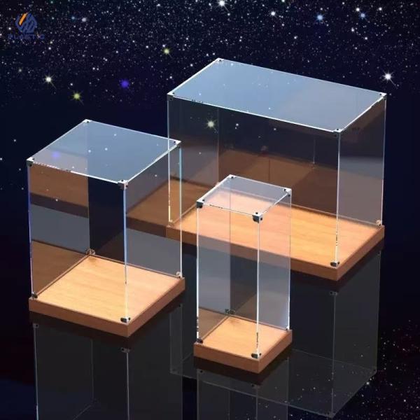 Custom Thickness Rectangular Acrylic Storage Box Clear Makeup Organizer