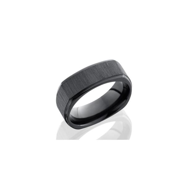 Tagor Jewelry Made Customize Shiny Brushed Wedding Engagement Black Zirconium Rings