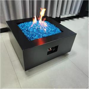 China High Temperature Black Color Square Steel Gas Patio Heater Fire Table on sale