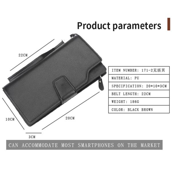 Multi Function Male Purses with Waterproof Function and VIP Card Holder in PU Leather