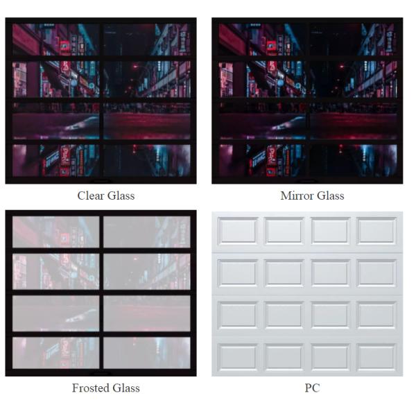 Industrial Sliding Insulated Sectional Doors Aluminum Alloy Overhead Panel 9.0mm Double Glazing