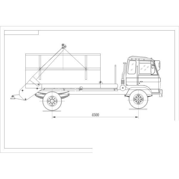 Shacman 6 Wheelers 10m3 Skip Loader Garbage Swing Arm Garbage Truck for Sale