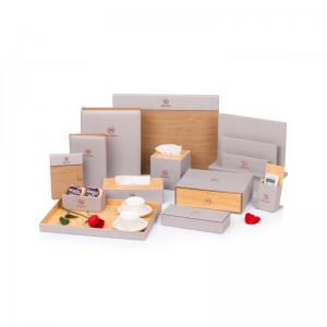 China bamboom acrylic beige leather hotel leather products  for Marriot hotel on sale