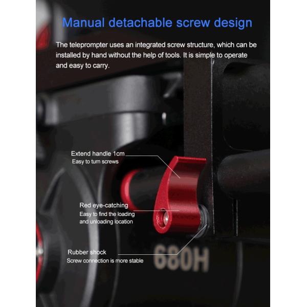 Private Mold 24 Inch Television and Broadcast Studio Teleprompter with 1 Set Remote