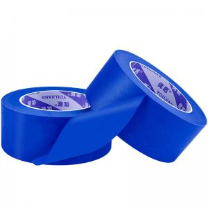 China UV Resistant Blue Painters Masking Tape Crepe Paper 30mm on sale