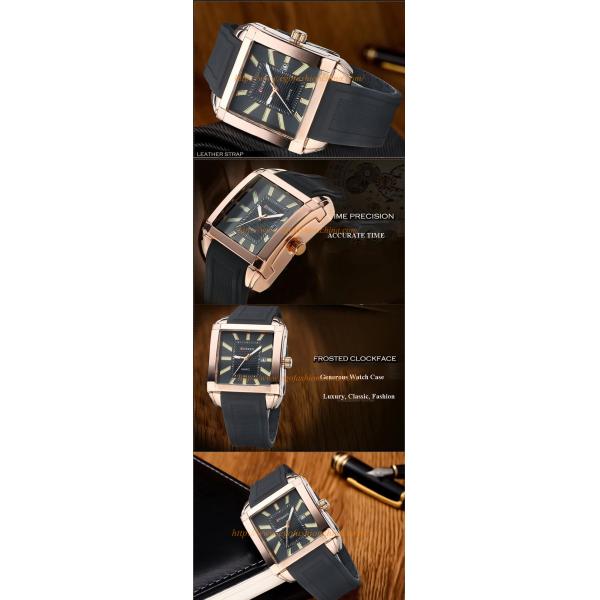 CURREN Watches 8145 Fashion Jewelry Watch Roman Numbers Square Case Quartz Analog Watches