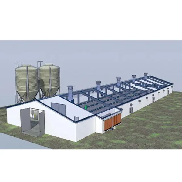 Broiler Poultry Prefab Houses Steel Structure Fully Automated Chicken Farming Equipment