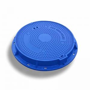 Quality 600mm FRP Manhole Cover Blue Reinforced Protection For Underground Access wholesale