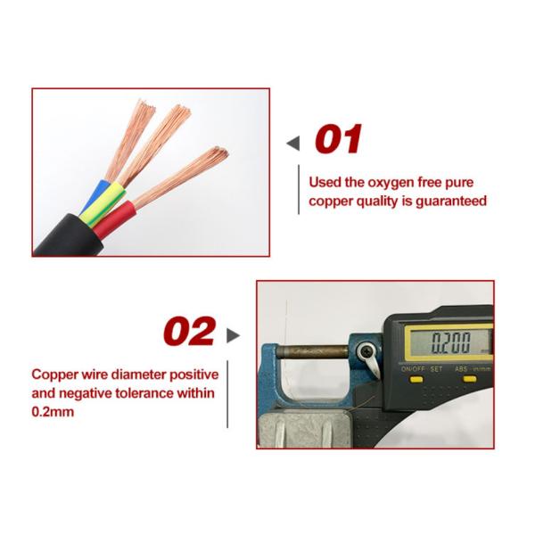 XianD supply tv 2 Pin eu Plug Electric Supply KC approved 360 extension hair dyre cord wire electric high power cable