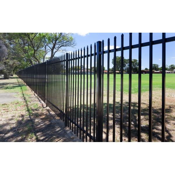 2.4m X 2.4m SHS 65mm Tube Black Garrison Garden Fence Panels Half Price Fence Panels