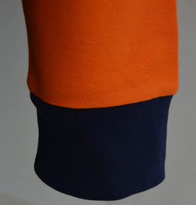 Breathable High Visibility Long Sleeve Polo Shirts , Safety Polo Shirt Reflective Tape