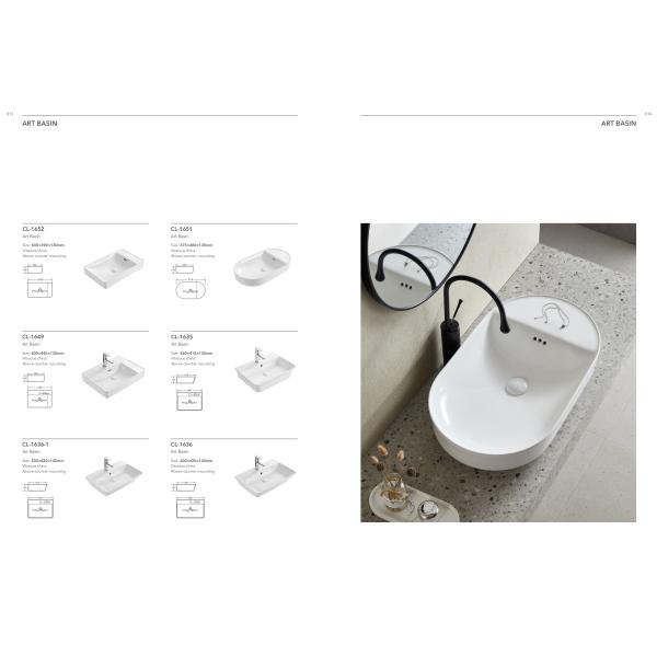 Luxury Modern Bathroom Sinks Ceramic Lavatory Wash Basin Vanity Top Cabinet Art Basin