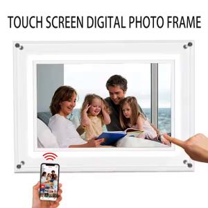 China Touch Screen 10.1 Inch Acrylic Video Digital Photo NFT Frame With Wifi 32GB on sale