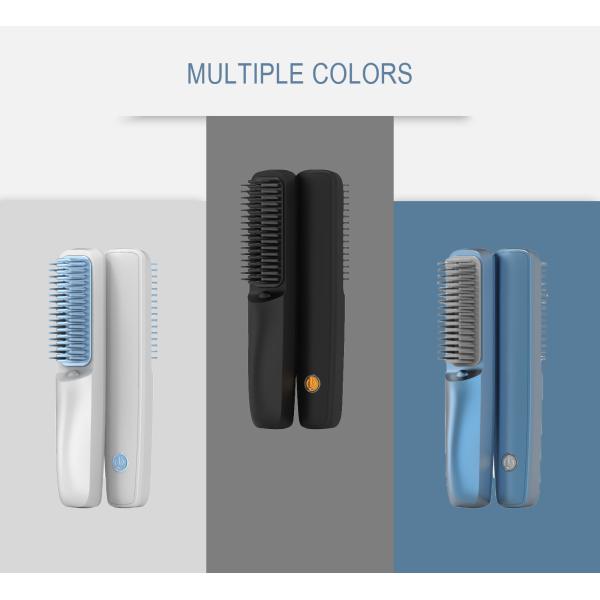 Cheap ABS Stainless Steel 210 Degree Ionic Rechargeable Hair Straightener Brush for sale