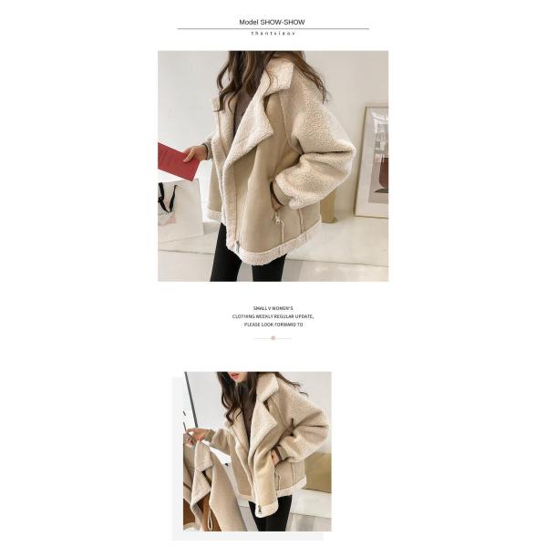 Fashion Puffer Down Coat Winter Fleece Fur Aviator Jacket For Women