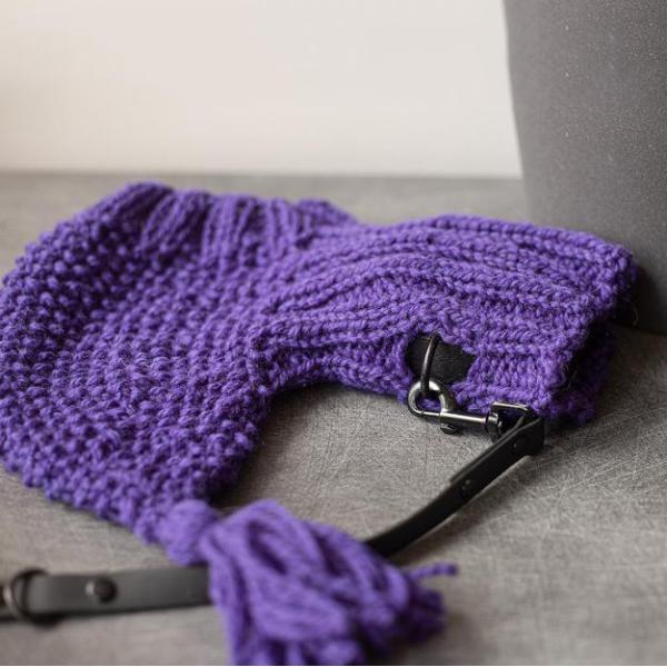 Y-Z Custom Pet Clothing Hats Warm Tassels Winter Wool Neck Ear Warmer Hand Knitted Dog Snood