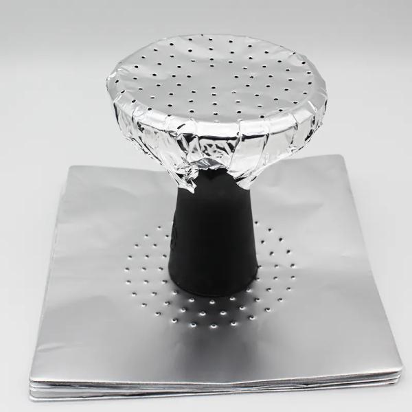 Silver Roll Coconut Charcoal Aluminum Shisha Glass Hookah Bowl Hookah Heating Paper