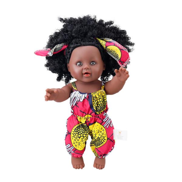 12 Inch Black Doll Realistic African Doll Clothes Gift Black Baby Dolls For Kids american girl doll clothes