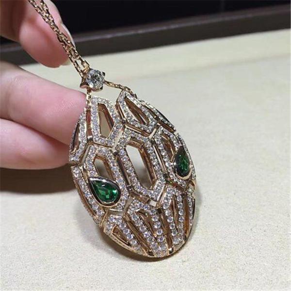 Bi snake Necklace 18k gold white gold yellow gold rose gold diamond necklace Jewelry factory in Shenzhen, China