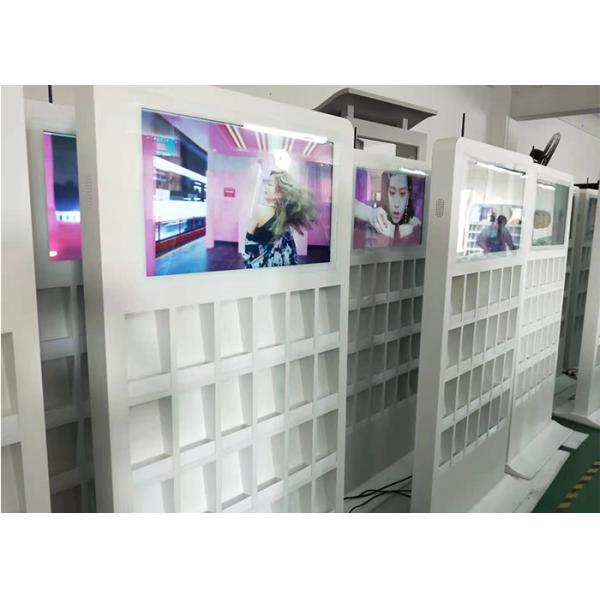 AC240V 32 Inch white color Floor Standing LCD digital signage Kiosk With Brochure Holder