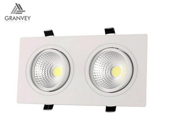 Cheap COB Double LED Recessed Downlights , Square LED Recessed Light With Housing 10W 18W for sale