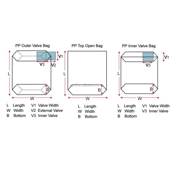 25KG 40KG 50KG Ad Star Bags PP Valve Woven Bag Cement Bags Cement Sack for Chemical Industry