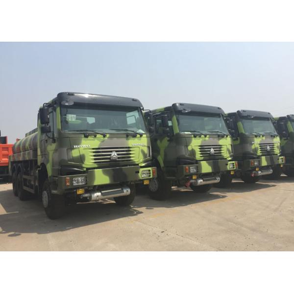 336HP HOWO Military Fuel Tanker Truck 16 - 25CBM Crude Oil Transportation Trucks
