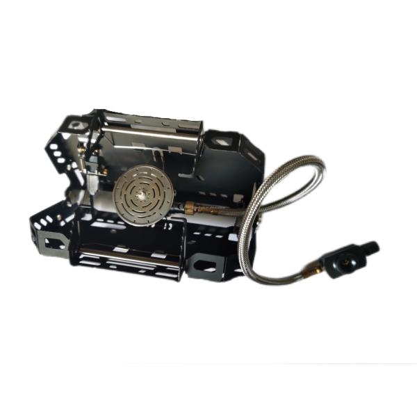 17*4*9cm Stocked Outdoor Gas Stove Portable Camping Stove with Push Button Valves