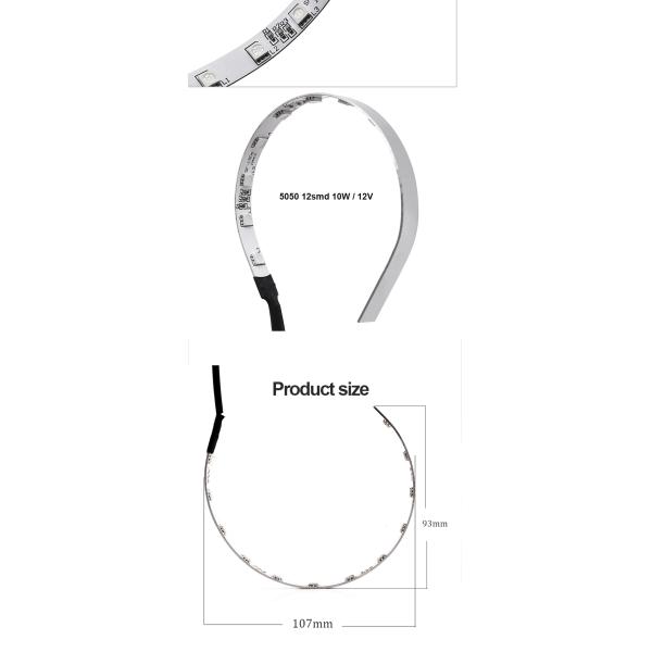 DC12V 5000lm APP Control LED Car Ambient Lights SMD Projector Auto Styling Demon Led Halo Rings Kit