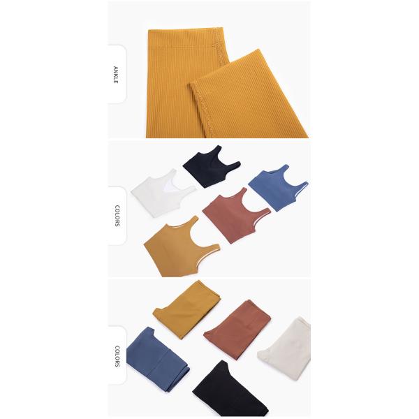 Women Ribbed Yoga Gym Activewear Sets Gym 2 Piece Set RGS