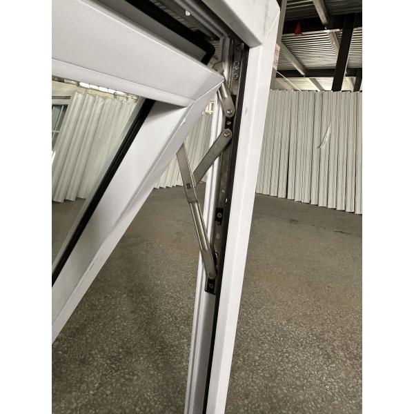 Heat Insulation PVC Awning Window White UPVC Double Glazed Windows