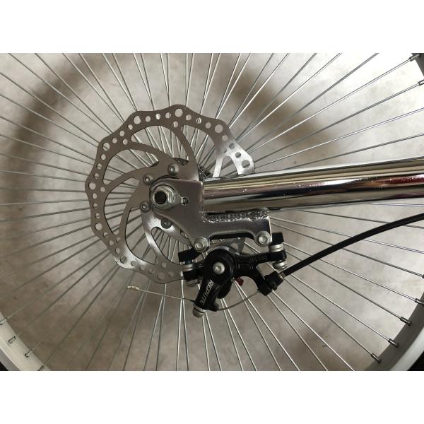 24" V Brake/ Disc Brakes 4.0 Tire Single Speed Chopper Bicycle for American Market