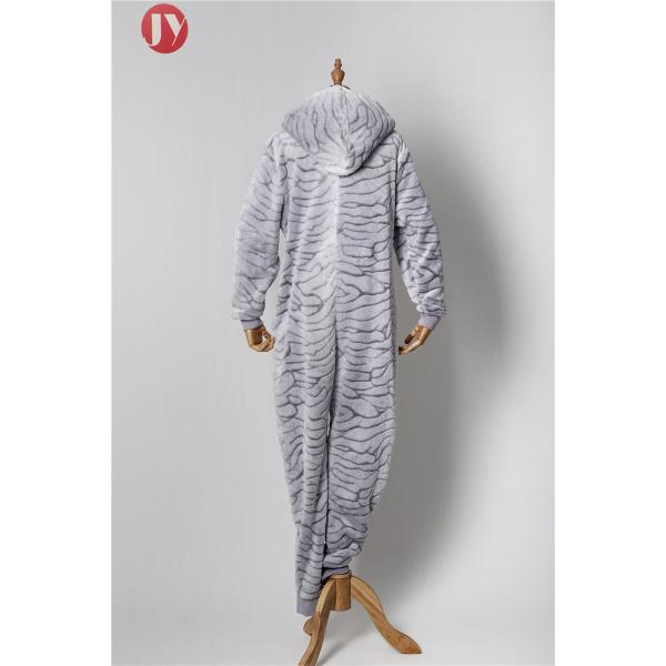 women's sleepwear discharge print embossed fleece hooded footed onesie loungewear pajamas