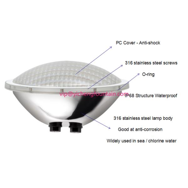 AC12V PAR56 Underwater Led Pool Lights With Remote Controller SS Housing IP68